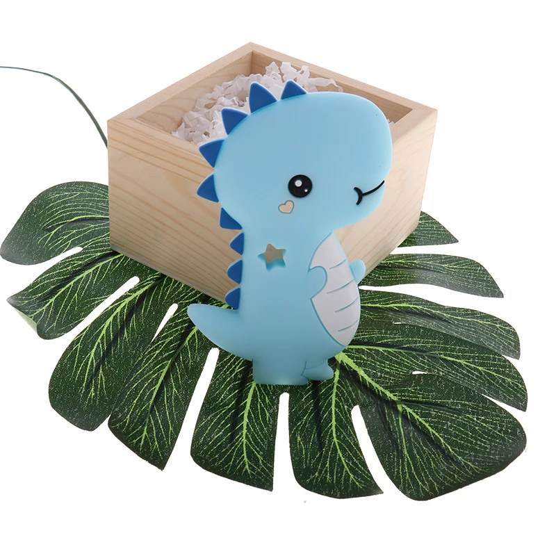 Food Grade 10 pz guangosaurus dinosauro in Silicone Baby teether Dragon BPA prodotti per neonati gratuiti ciuccio neonato catena giocattoli fai da te