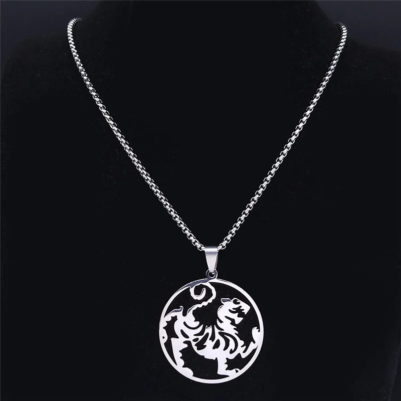 Stainless Steel Shotokan Karate Martial Arts Pendant Necklace for Women/Men Symbol Shotokan Statement Necklace Jewelry N4409S04