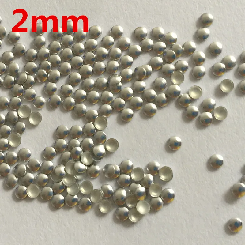 20000PCS 2 millimetri Borchie Hotfix Rotonda Argento Posteriore Piana di Ferro Su Nailheads Colla FlatBack FAI DA TE Rhinestuds Indumenti Accessori