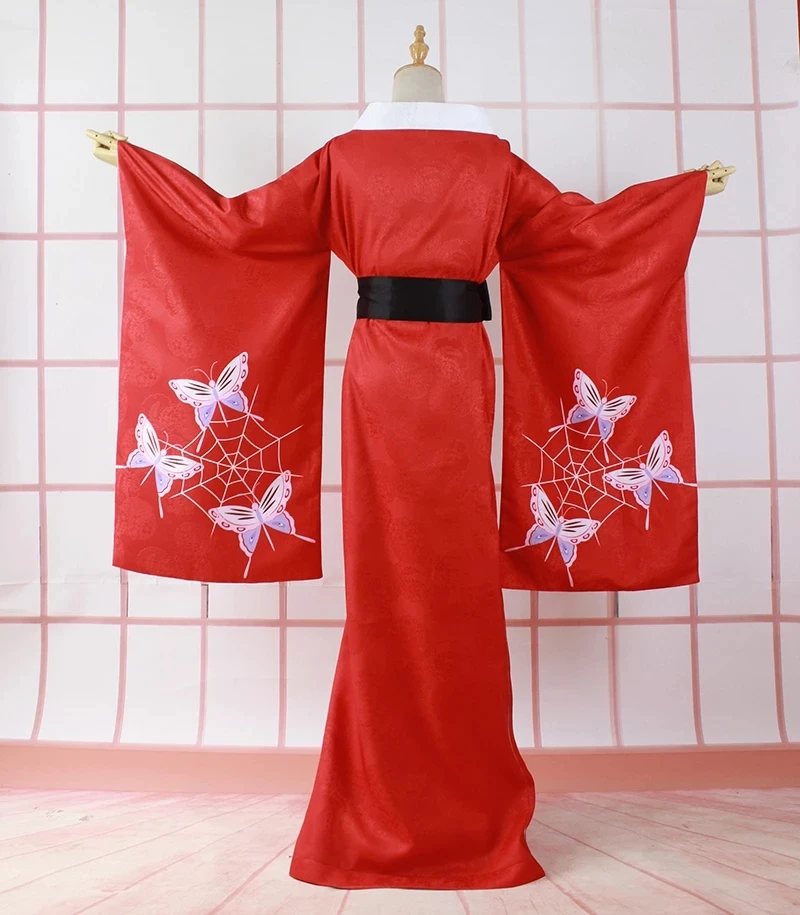 COSLEE [Customized] Anime Black Butler Alois Trancy Red Bathrobe Kimono Cosplay Costume Gorgeous Dress Uniform Halloween Party O