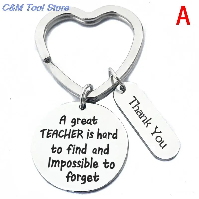 Love Heart  Book Charms Keychain Teacher Keyring Auto  For Teachers Key Chains Rings Holder Teacher's Day Gifts