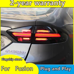 4 Pieces For FORD Fusion Titanium Mondeo LED Tail Lamp 2014 2015 2016 Taillight Back Lamp Turning Light+Reverse+Parking+Running