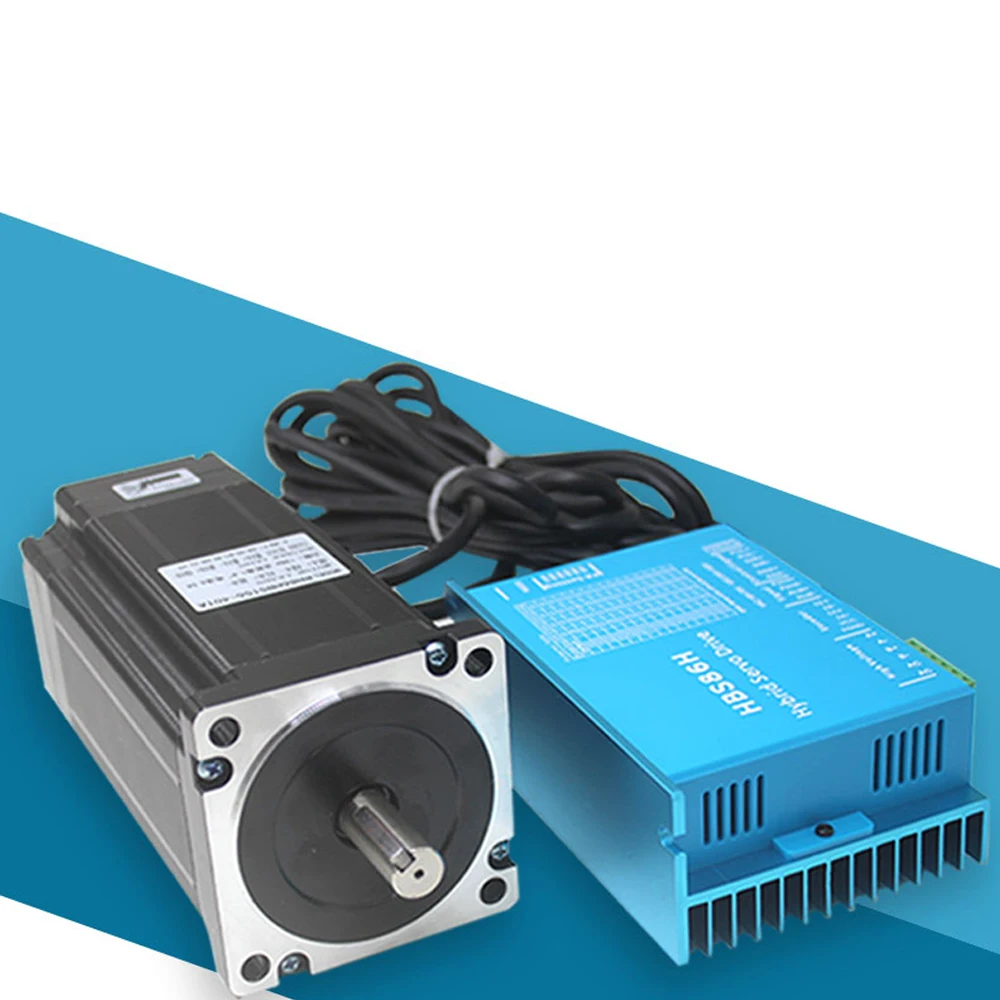 

Set sales Leadshine Hybrid Servo Motor 86HS40 86HBM40-1000 and HBS86 HBS86H servo drive 80VDC 8.2A and encoder cable