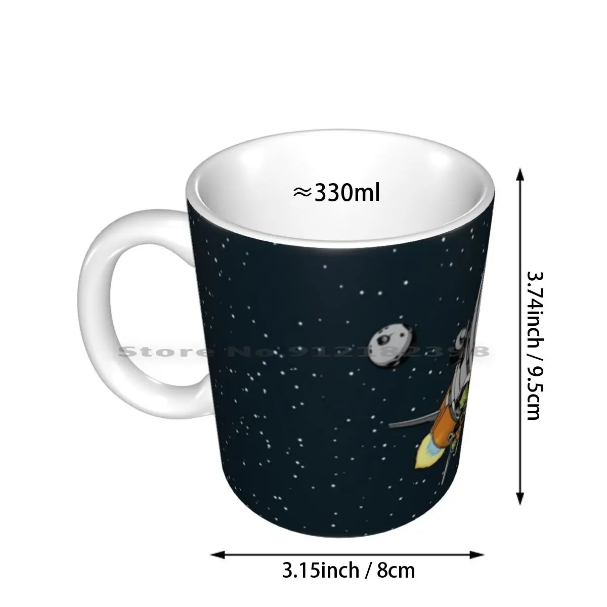 Jebbin' Ceramic Mugs Coffee Cups Milk Tea Mug Space Kerbal Program Vector Gaming Games Ksp Fan Rocket Launch Exploration