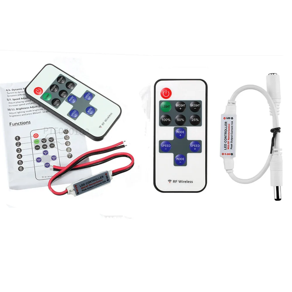 5pcs LED Strip Light Mini 11 Key RF Remote Wireless Controller DC5-12V For LED strip