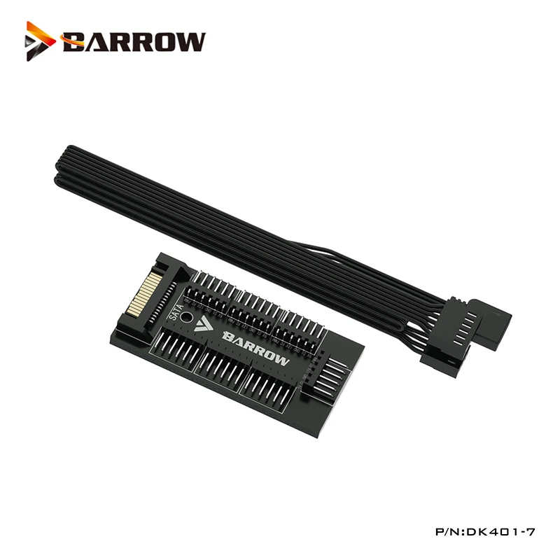 

Barrow Fan HUB Control ler,Spliter, поддержка 4pin 3pin 2pin интерфейса, также поддержка синхронизации управления материнской платой, стандартное