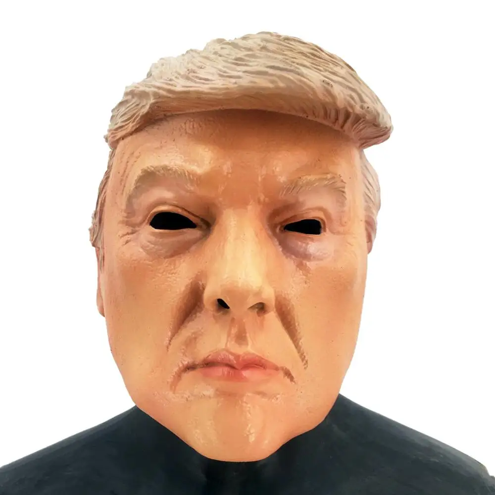 Realistic Donald Trump Mask Latex President Celebrity Mask Fancy Dress Halloween Costume Carnival Props