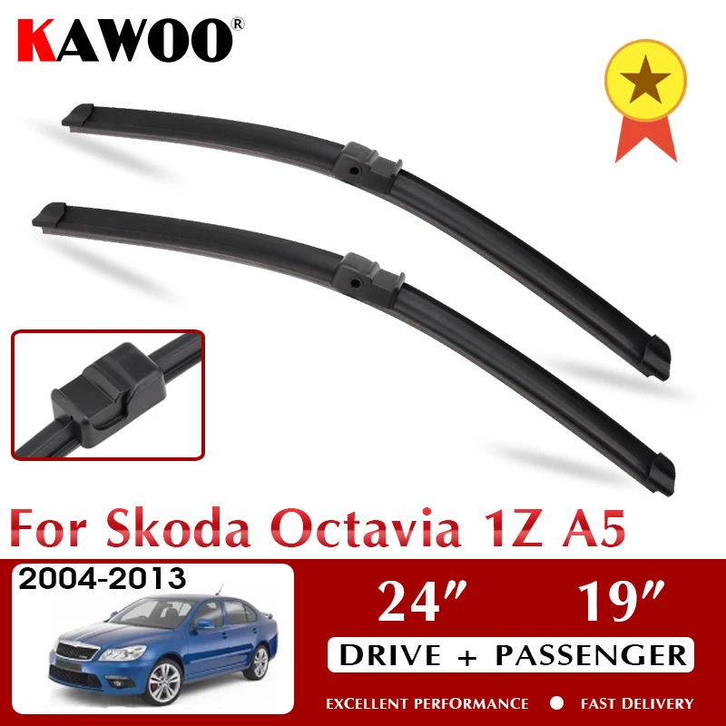 

Car Wiper Front Car Wiper Blade Blades for Skoda Octavia 1Z A5 2004-2013 Windshield Windscreen Window 24"+19" LHD RHD