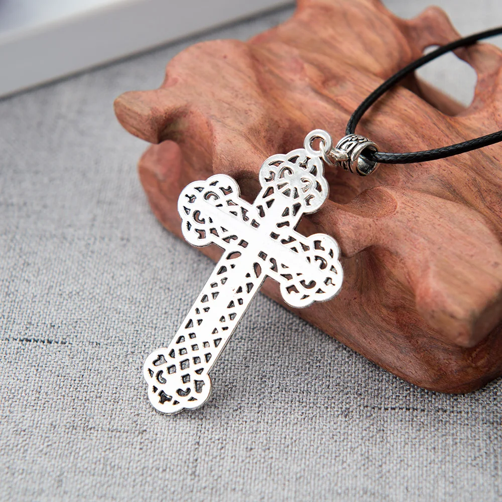 Car Pendant Rearview Mirror Decoration Jesus Cross Hanging Ornaments Automobiles Interior Car Accessories Gifts For Our Family - Image 4