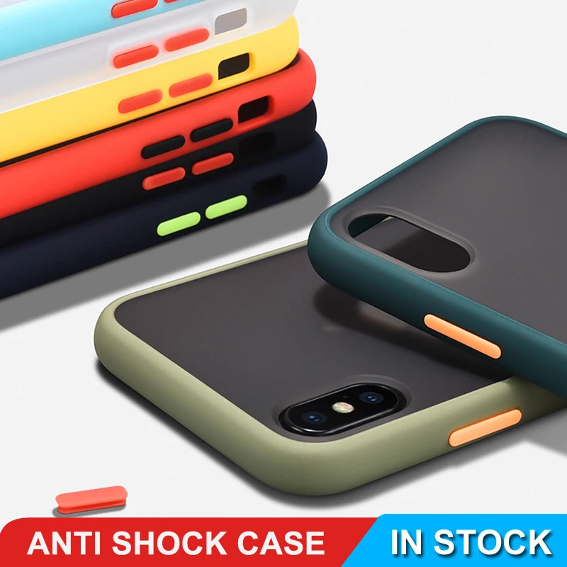 Luxury Shockproof Silicone Phone Case for iPhone 12 Mini 11 Pro Max XS XR 7 8 Plus Protective Matte Soft TPU Logo Cover Coque