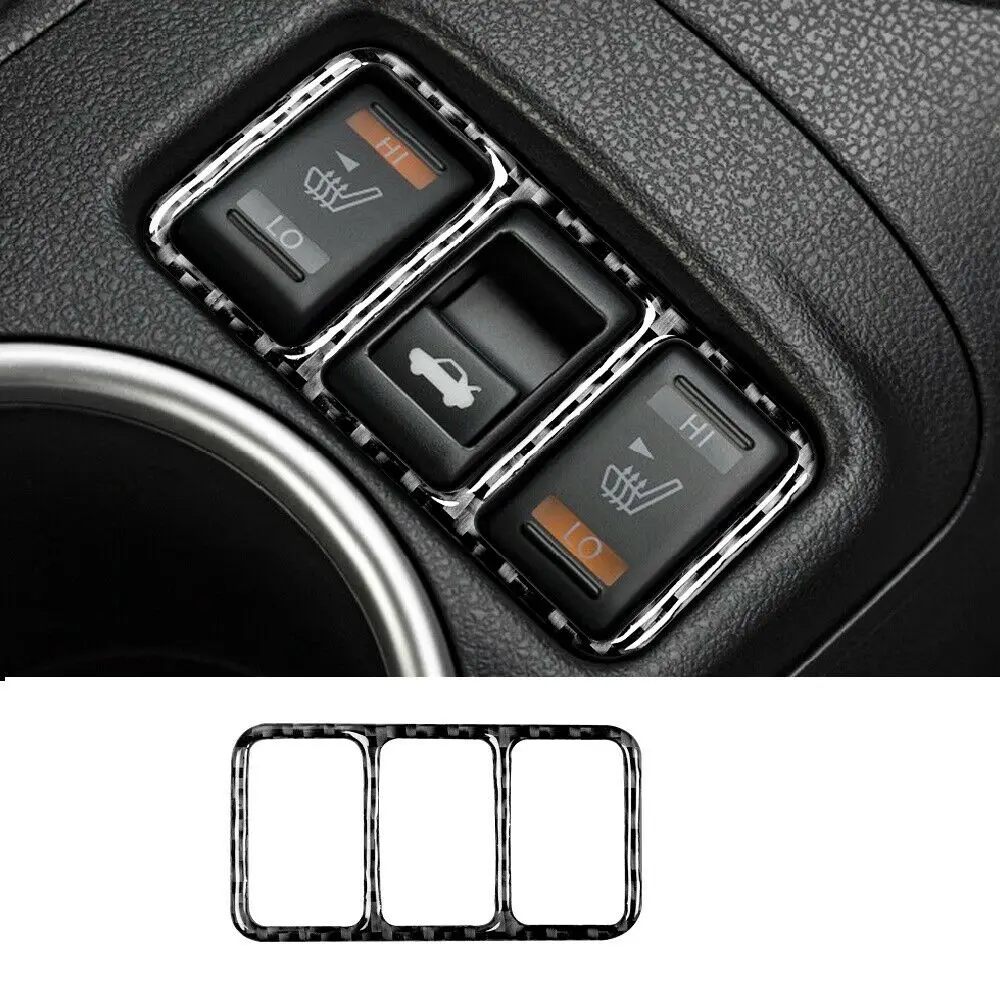 

Carbon Fiber Seat heating button Frame Cover Trim Car Accessories For Nissan 370z z34 2009-2020