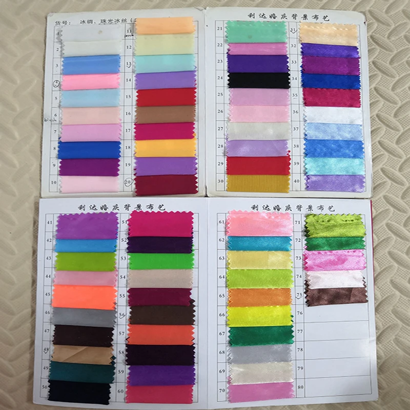 H0.8MxW3M Table Cloth Skirt With Color Swag Drape Ice Silk Table Skirting Birthday Wedding Party Event Decoration
