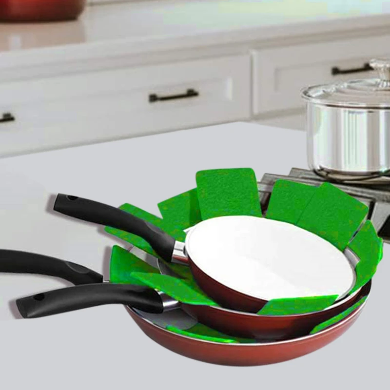 3pcs Pot Pan Protectors Non-woven Fabrics Prevent Pads Pot Protect Scratching Divider Cookware Surfaces Separate