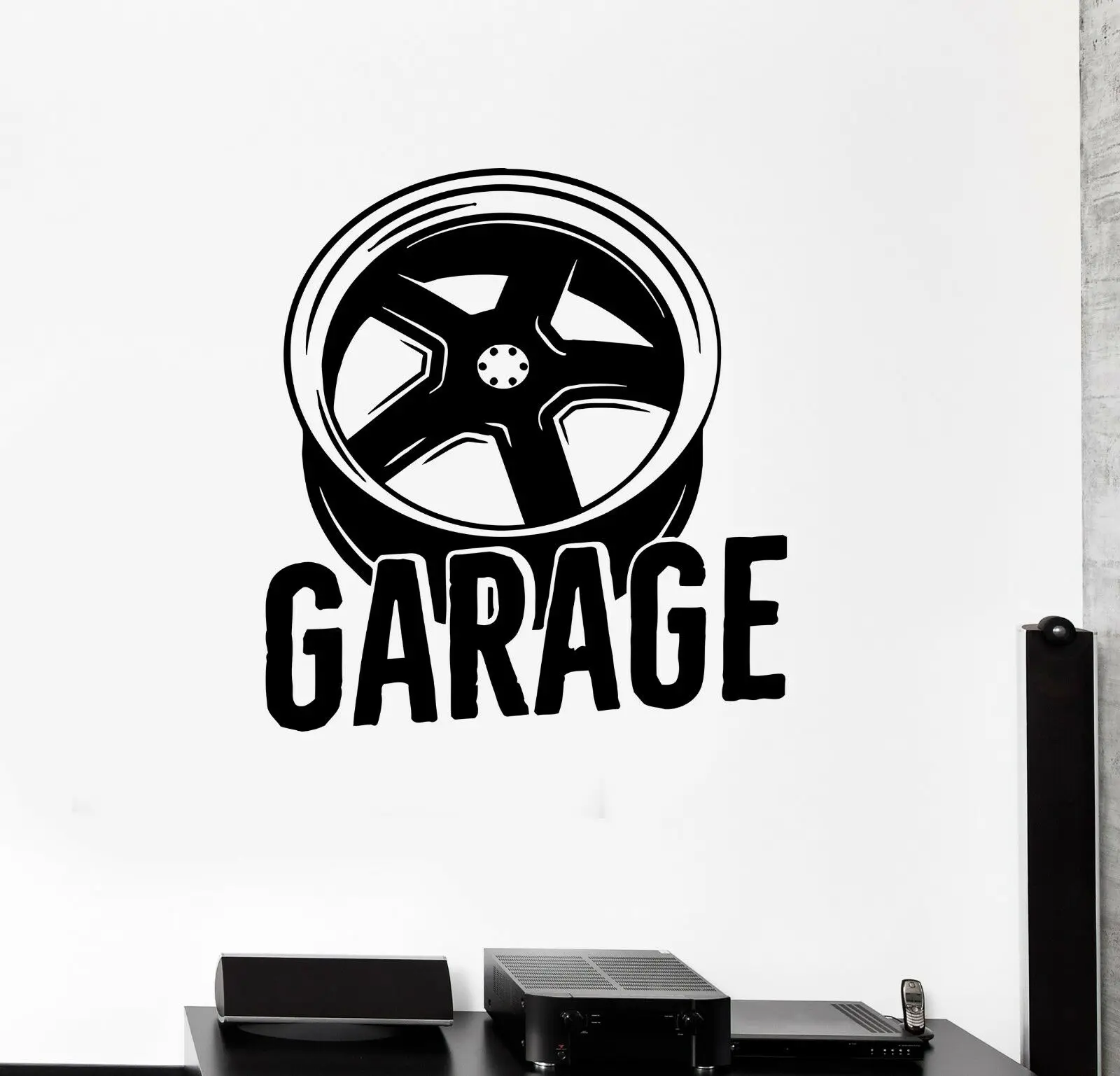 Wall Decal Garage Decoration Car Wheel Decal Vehicle Service Car Wash Center Decoration Vinyl Sticker Home Living Room Decor ck7