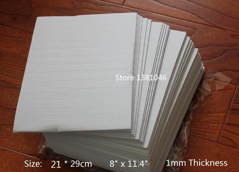 1mm Thickness Size 21*29cm Double Sided Adhesive 3D Foam Sponge Tape Sheets For Cardmaking DIY Die Cut Supply