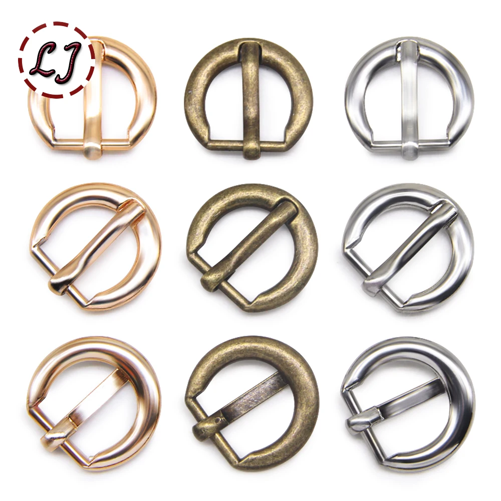 New 10pcs/lot 13mm Silver Bronze Gold Semicircle Metal Shoes Bag Belt Pin Buckles Decoration Sewing Handmade DIY Accessories