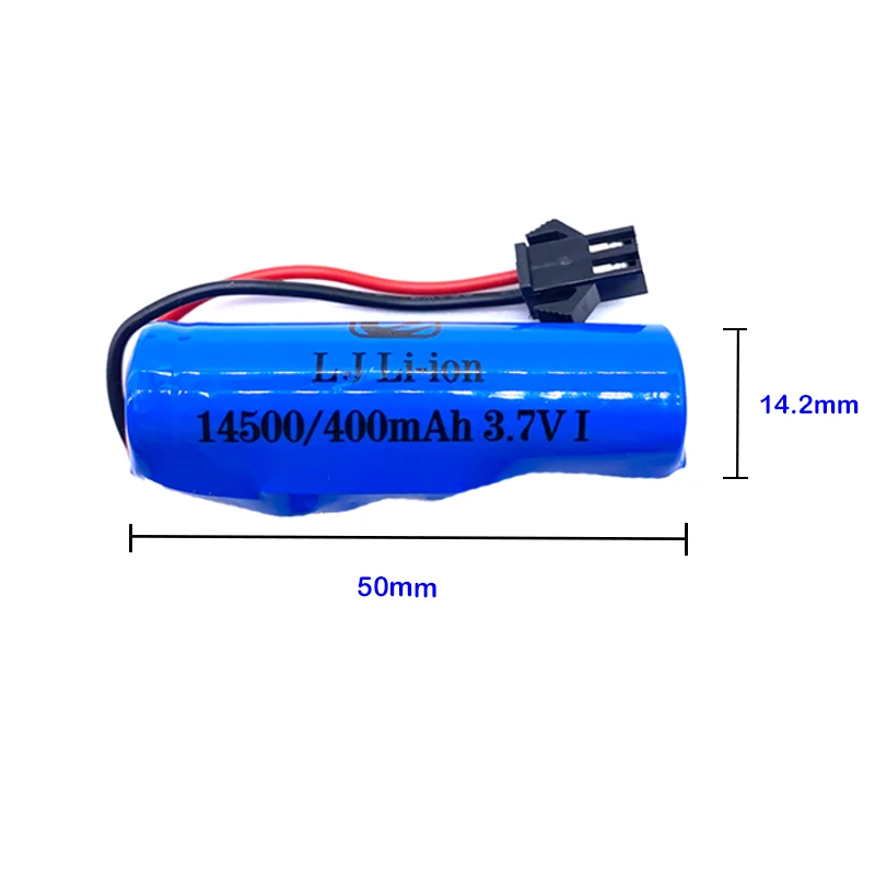 Lipo Batterie 3,7 v 400mah mit Ladegerät für JJRC C2 D828 Stunt Auto Airsoft Gun RC Auto Teile SM stecker 14500 Spielzeug Zubehör