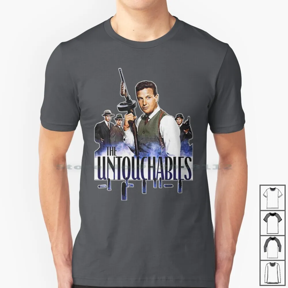 The Untouchables Eliot Ness Robert Stack Tribute T Shirt 100% Cotton Eliot Ness Robert Stack Untouchables The Untouchables