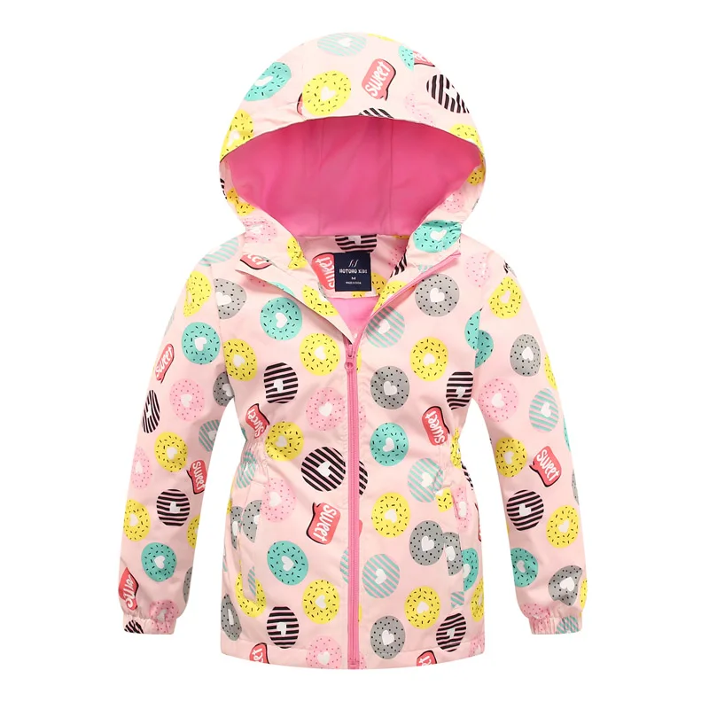 Children Outerwear Warm Polar Fleece Coat Hooded Kids Clothes Waterproof Windproof Baby Girls Jackets For Autumn Spring 3-12Y