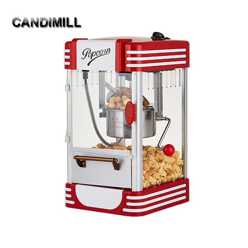 

CANDIMILL Electric Corn Popcorn Maker Automatic Mini Home Popcorn Machine Corn Cooking Machine DIY Corn Popper