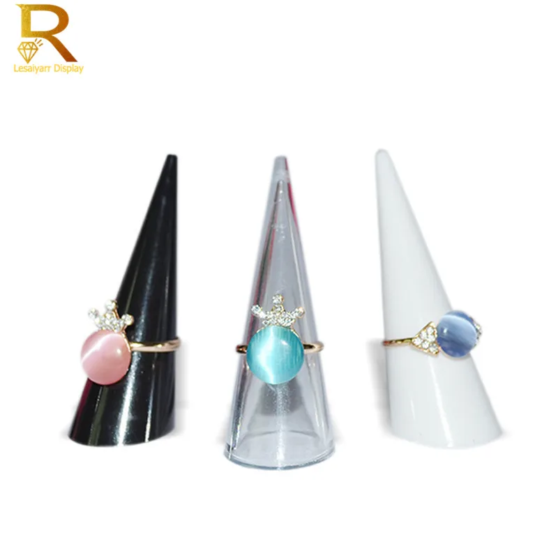 

Wholesale 5/10/20 Pcs/lot Acrylic Finger Cone Model Ring Storage And Carrying Stand Rack Holder Counter Top Mini Jewelry