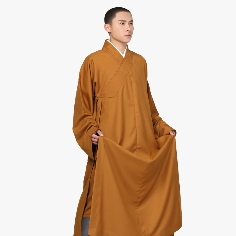 Spring autumn Unique Show Shaolin Buddhist Monk Robes Jacket Trousers Suits Chinese Kung Fu Uniforms Buddhist Temples Clothing