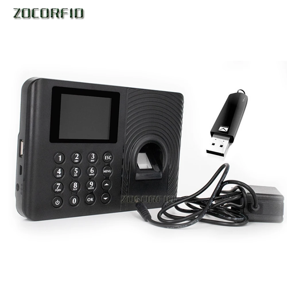 

Free U-disk Biometric Fingerprint Time Attendance System Clock Recorder Employee Electronic More language