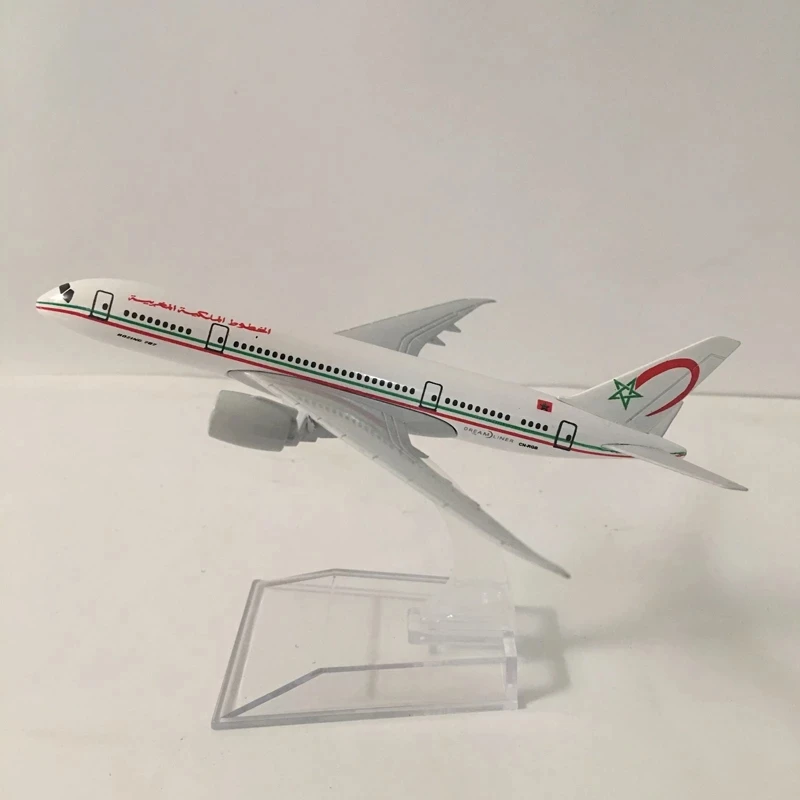 Royal Air Maroc 보잉 787 비행기 모형, 다이캐스트 금속 비행기, 1:400 비행기 장난감, 16cm