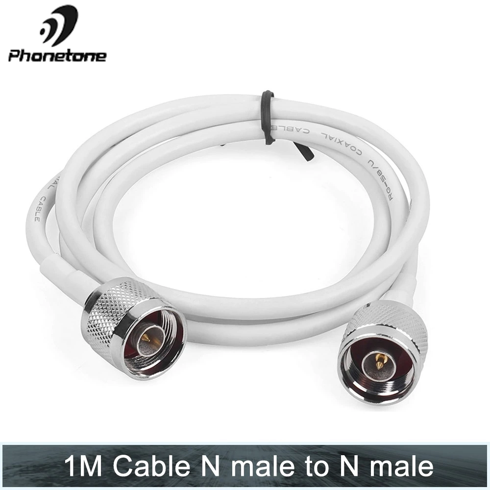 

GSM Repeater 4G Antenna Cable 1M 50ohm RG58 Coaxial N Male to N Male Connector for Outdoor Antennas