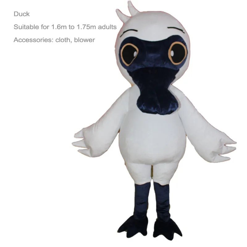 

Модный новый костюм-талисман в виде утки для взрослых на день рождения, искусственное платье, костюмы для косплея на Хэллоуин, одежда на Рождество