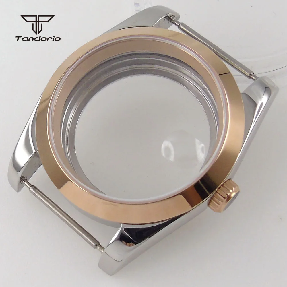 36mm/39mm Rose Gold/Gold Plated Watch Cases Fit for NH35 NH36 Miyota82 Series ETA2836 ST1612 Mingzhu/DG 2813 Fixed Bezel