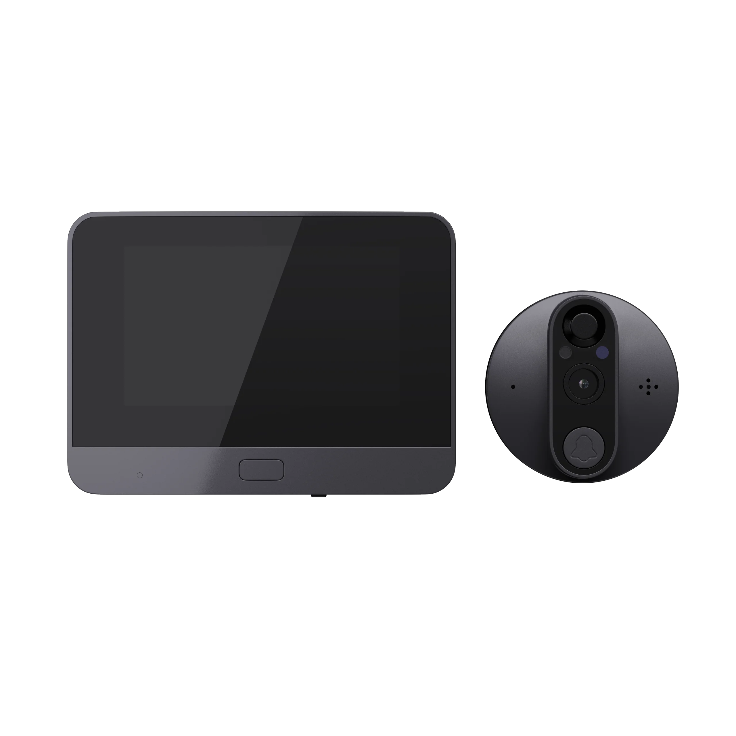 

4.3" LCD screen Monitor 24H PIR Tuya Smart Life WiFi Door Bell With 720P 110°Camera Video Peephole For Door Access