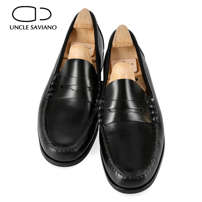 Uncle Saviano Loafers Fashion Style Man Shoe Original Party Designer High Quality Genuine Leather Casual Business Shoes for Men