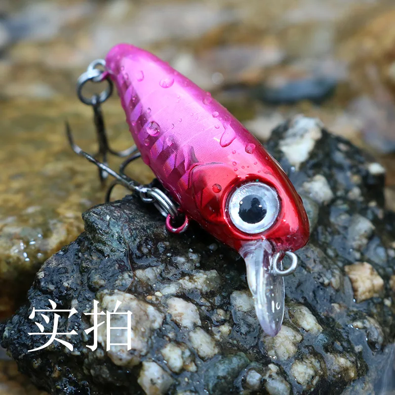 1Pcs 38mm 2.8g Suspending Fishing Bait Hard Plastic Freshwater Pike Trout Mini Minnow Fishing Lure Equipment Accessories 9098