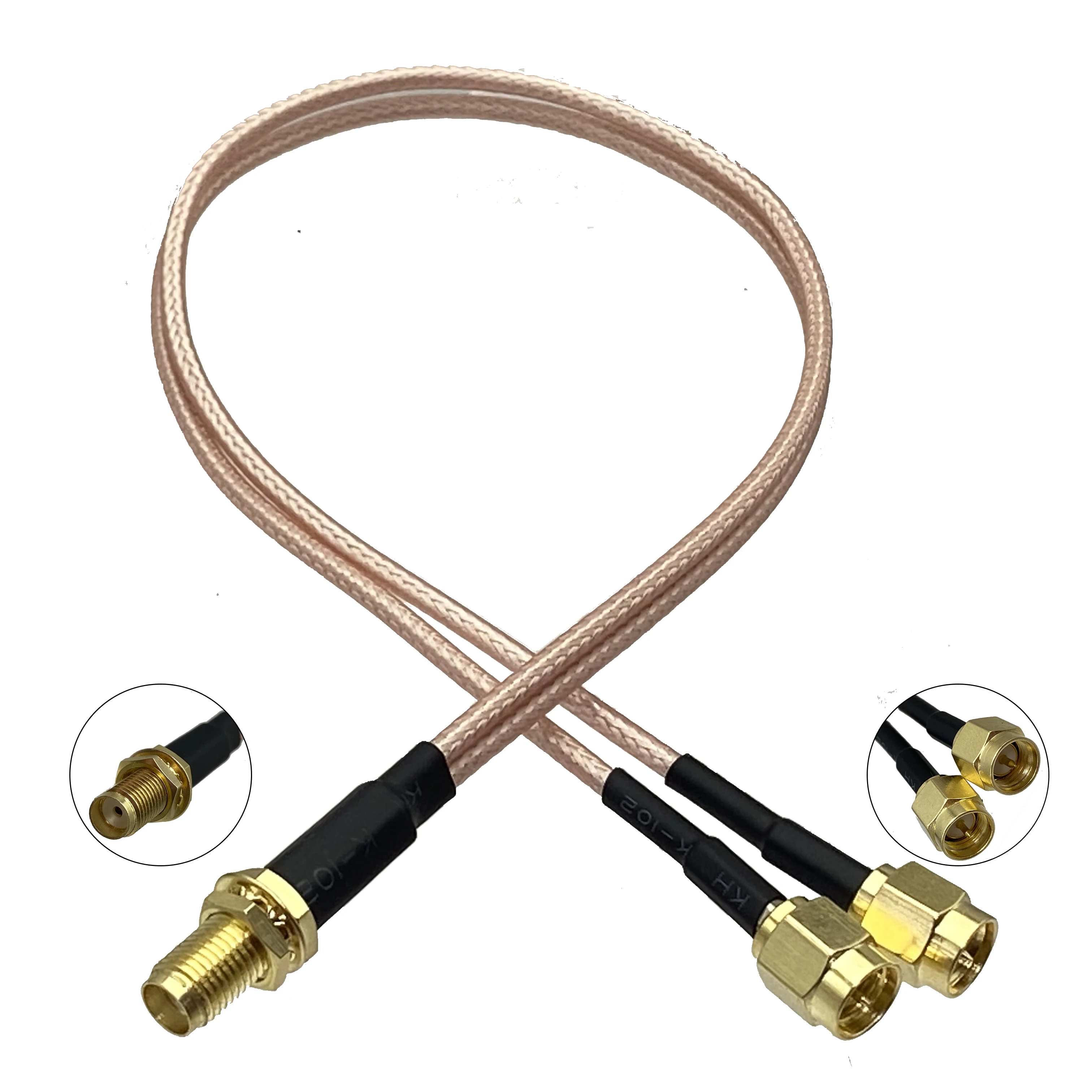 SMA Y Splitter Cable SMA Female to Dual Male Coaxial RG316 Extension Lead Cable Adapter for GSM/GPRS/WiFi Network Card Module