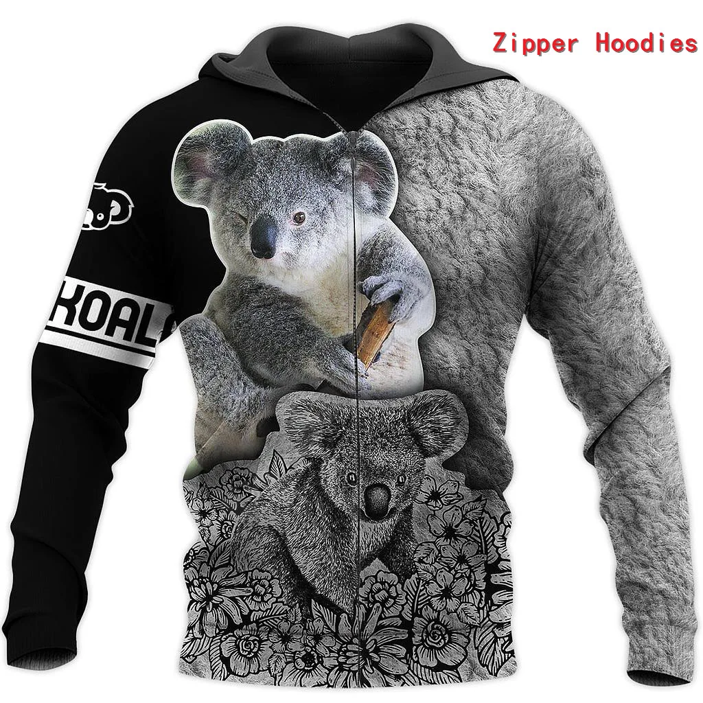 PLstar Cosmos 3D Printed Beautiful Koala Funny Animal Harajuku Streetwear women for men Funny Hoodies/Sweatshirt/Jacket 01