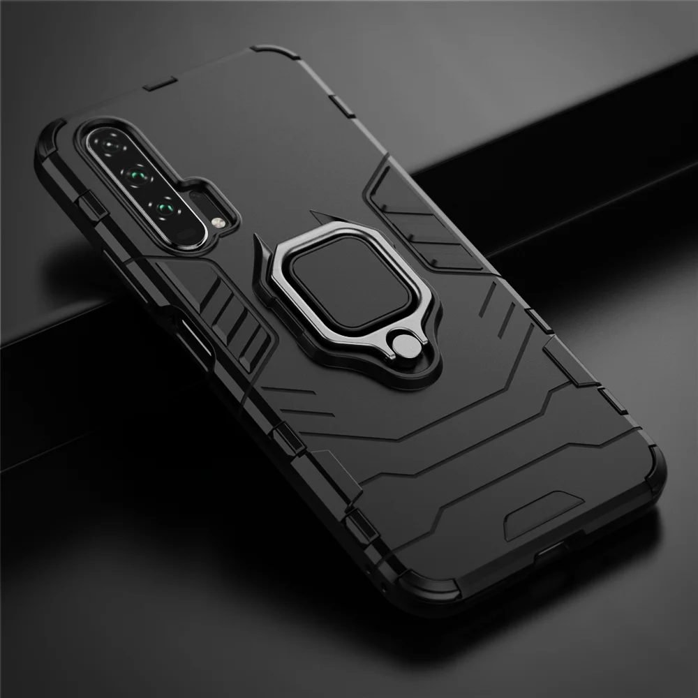 Shockproof Armor Case For Huawei Honor 20 Pro Case Ring Holder Stand Phone Back Cover For Huawei Honor 20 Honor20 Pro 20pro capa