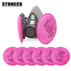 6200 Spray Paint Dust Mask respirator facepiece with 2091 P100 Fliter Suit Industry Safety Security Dust Proof Mask