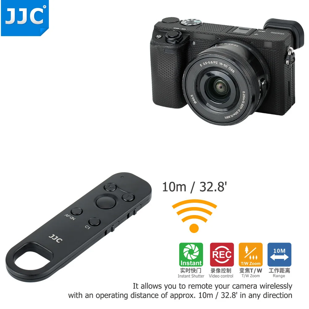 JJC RMT-P1BT Wireless Remote Control Controller for Sony a7m4 a7C a7SIII a7III a7RIII a7RIV a6600 a6400 DSC-RX0II DSC-RX100 VII