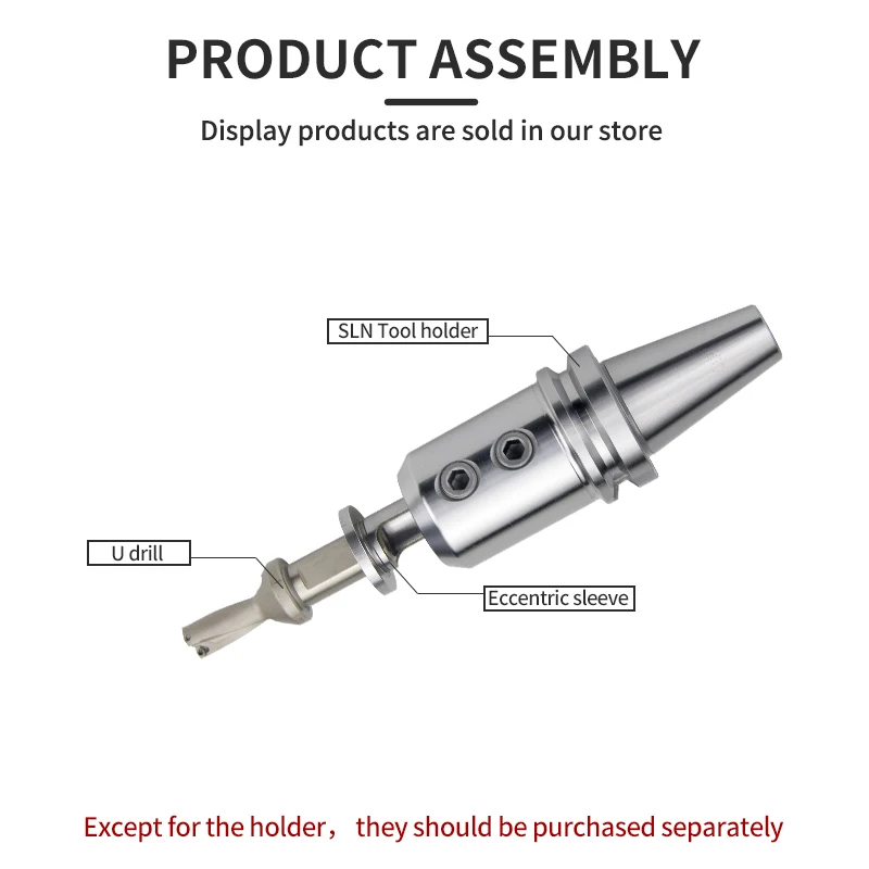 Imagem -04 - Centro de Usinagem Cnc para Suporte de Ferramentas Fixo Lateral u Broca Titular Pcs Bt30 Bt40-sln10 Sln12 Sln16 Sln20 Sln25 Sln32 Sln40