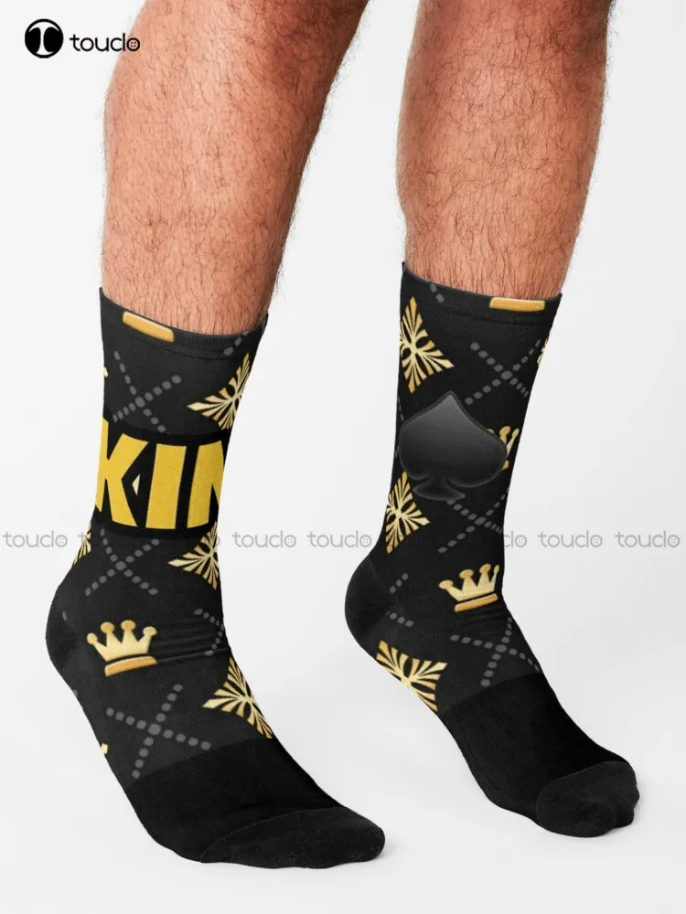 King Crown Socks Football Socks Youth Boys Unisex Adult Teen Youth Socks Personalized Custom 360° Digital Print Hd High Quality