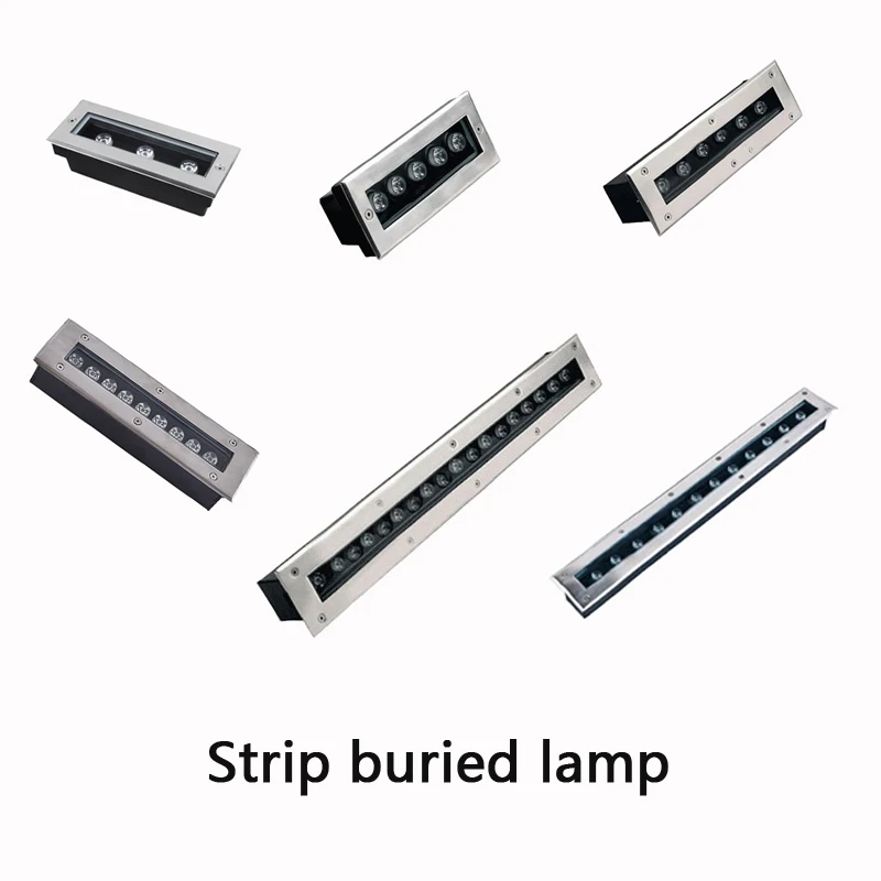 

220v 12v Spot Long Buried Lamp Courtyard Embedded Lawn Floor Tile Lamp Underground Strip Deck Lights Step Light Door Sill Stair