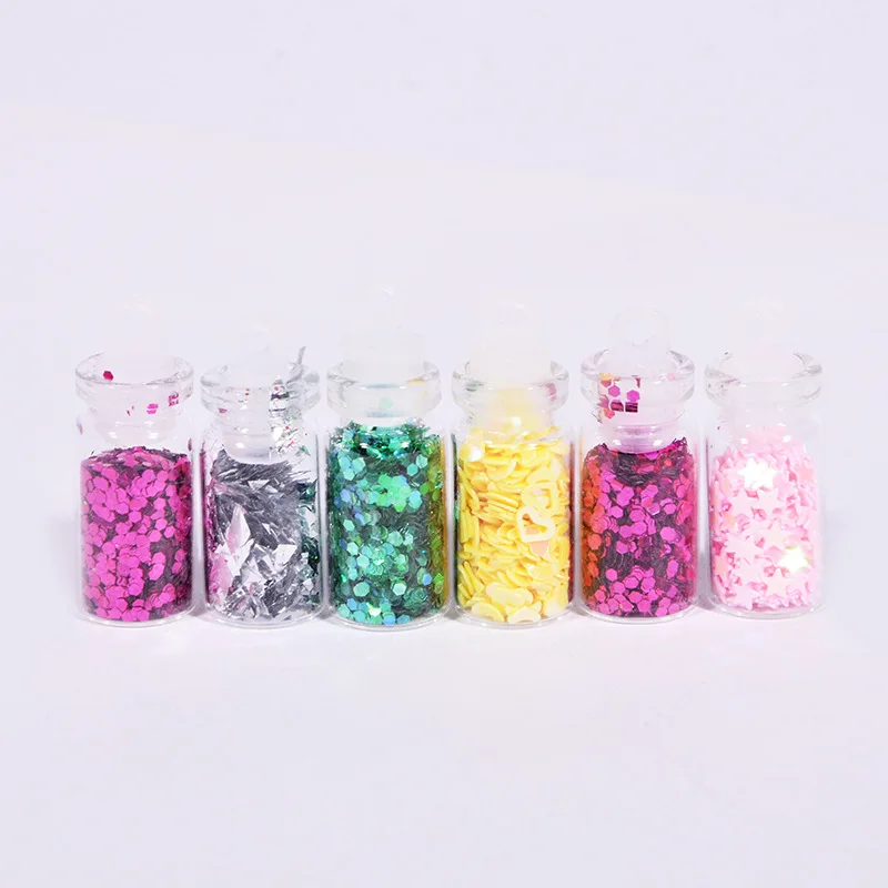 New 12Pcs Sequins/Glitter Filler Fluffy Slime Box Toys For Children Charms Lizun Slime DIY kit Decoration Toys Accessories