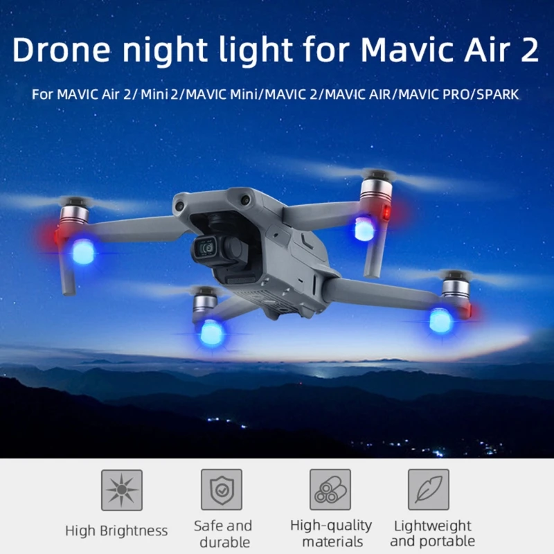 2pcs Universal Lamp Night Flight Light for Mavic Air 2/Mini 2 Accessories