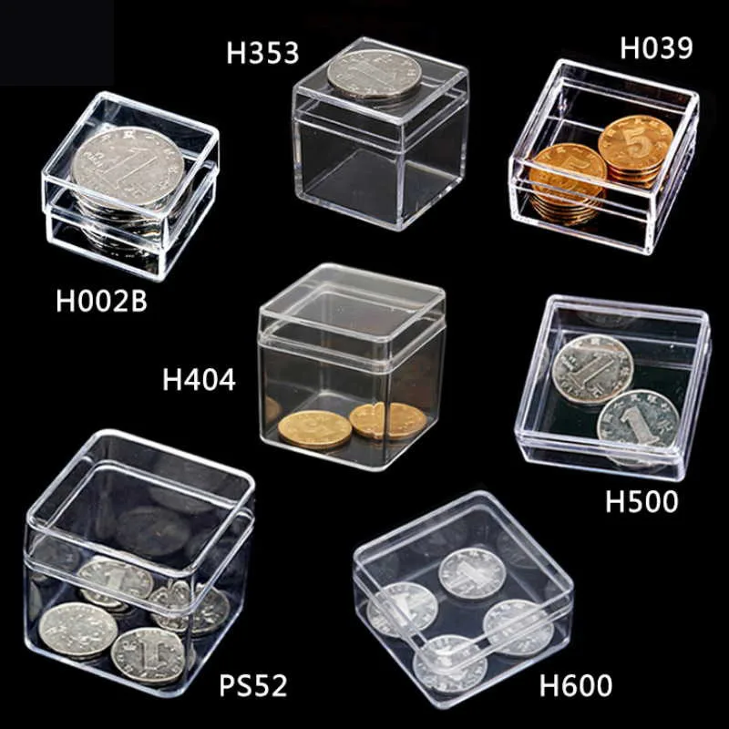 Small Square Box Clear Plastic Storage box for DIY Tool Nail Art Jewelry accessories beads mini crafts case container 1pcs