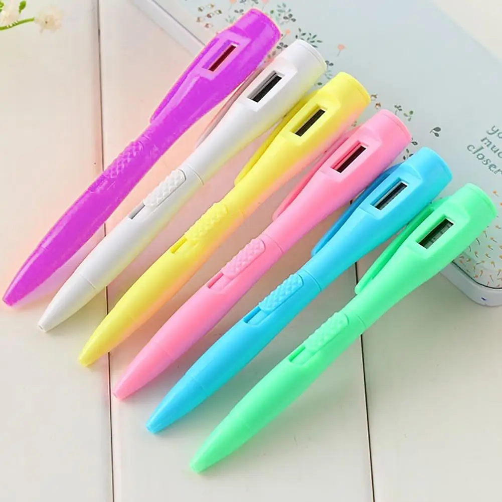 Office Digital Watch Ballpoint Pen Electronic Clock Pen Student Civil Servants Private Test Ball Point Pen Office School