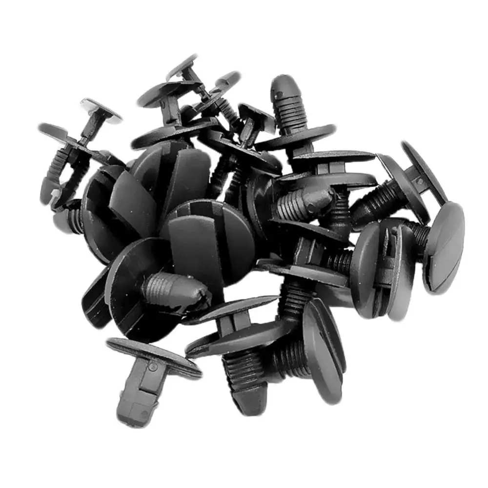 50Pcs Car Push Type Rivets Bumper Fender Fixed Clamp Automotive Fastener Rivet Holder Accessories Black for Citroens