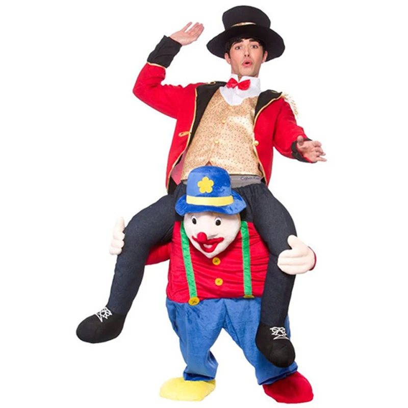 Neuheit Fahrt auf Mich Maskottchen Kostüme Elf Zwerg Tragen Zurück Spaß Hosen patricks Tag Halloween Party Cosplay Tuch Pferd reiten Spielzeug