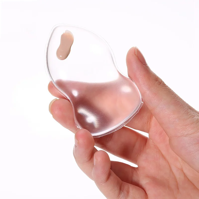 Silicone Makeup Sponge, Clear Applicator & Blender Cosmetic Puff BB Pad for all Liquid Foundation Cream Cosmetic Beauty Tools