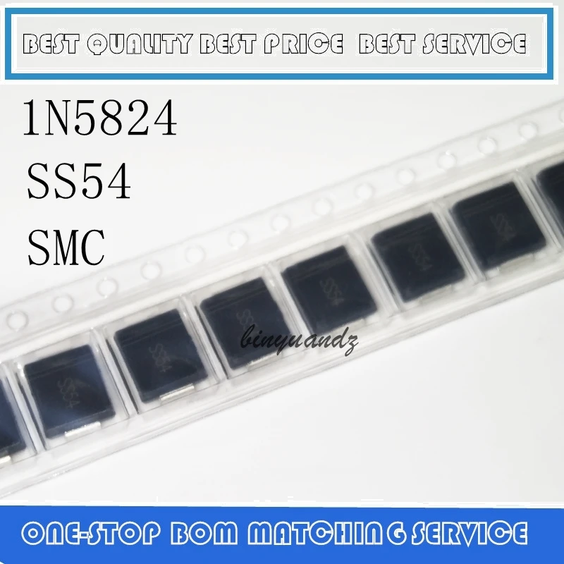 10 قطعة SMD SS54 SK54 1N5824 SMC 5A 40V ديود